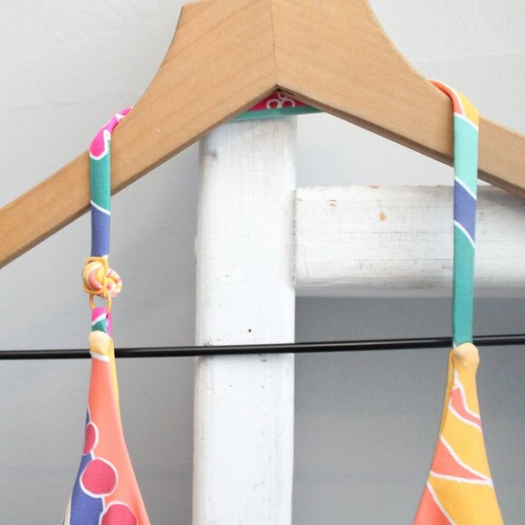 MARINE LAYER Plunge One Piece Swimsuit in Yellow Hibiscus Floral Size Small NWT - Picture 5 of 10